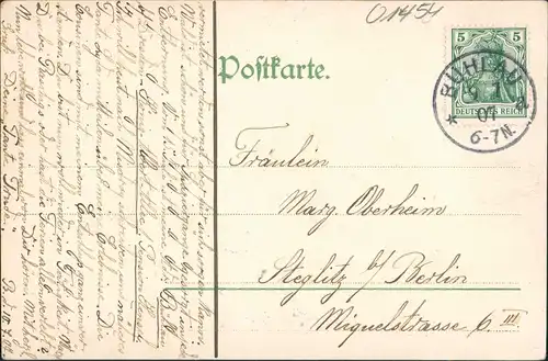 Ansichtskarte Bühlau-Dresden Straßenpartie 1907