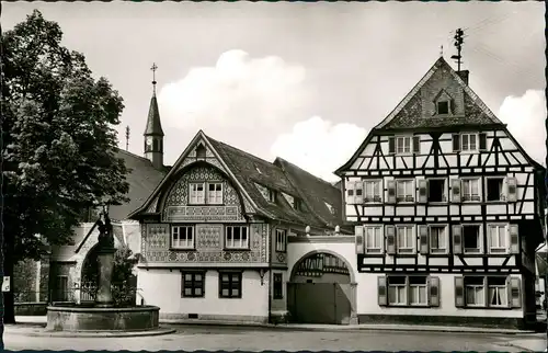 Ansichtskarte Bensheim Partie Am Krankenhaus 1960