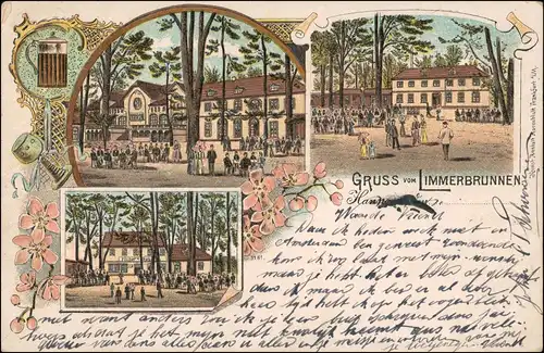 Ansichtskarte Litho AK Limmer-Hannover Gruss vom Limmerbrunnen MB 1909