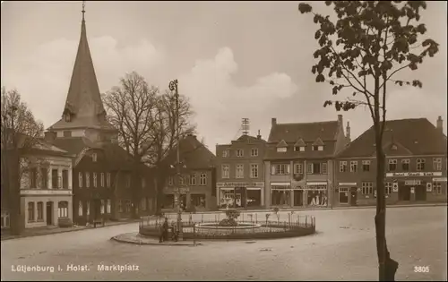 Ansichtskarte Lütjenburg Lüttenborg Marktplatz - Hotel 1928