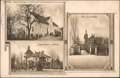 Ansichtskarte Zeititz-Bennewitz 3 Bild Villa, Jagdhaus 1912