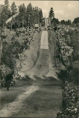 Oberhof (Thüringen) Jugendschanze mit Mattenbelag Sprunglauf im Sommer 1956