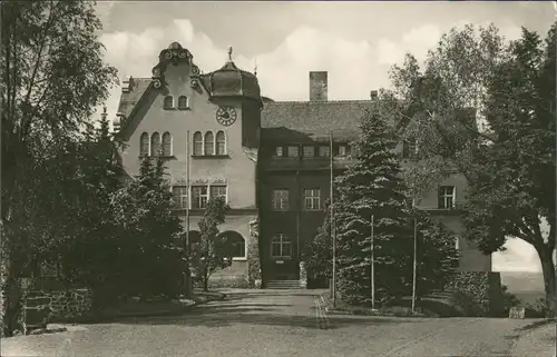 Ansichtskarte Schöneck (Vogtland) Partie am Rathaus DDR Postkarte 1966