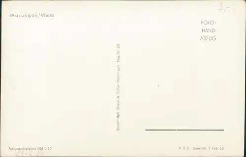 Ansichtskarte Wasungen Panorama-Ansicht Gesamtansicht DDR Postkarte 1965/1958