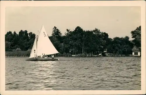 Ansichtskarte Teupitz Teupitzsee Segelboot Segler DDR See Ansicht 1959