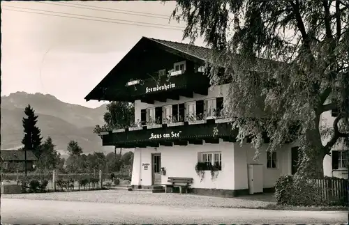 Ansichtskarte Felden-Bernau am Chiemsee Fremdenheim Pension Haus am See 1967