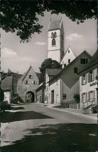 Ansichtskarte Riedlingen Straßen Ansicht Partie an einem Gasthof 1955