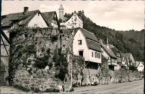 Ansichtskarte Hirschhorn (Neckar) Teilansicht mit Wohnhäuser 1960