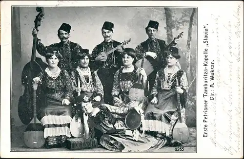 Magdeburg Petrianer Tamburitza-Kapelle SLAVIA Dir. A. Wuksan 1908