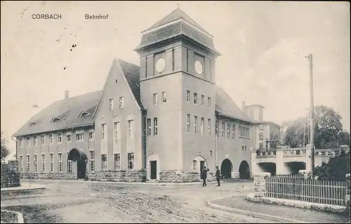 Ansichtskarte Korbach Straßenpartie 1918