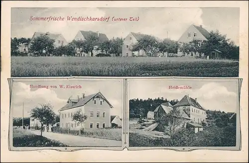 Karsdorf (ehemals Wendisch-Carsdorf)-Rabenau 3 Bild. Gasthaus , Handlung 1913