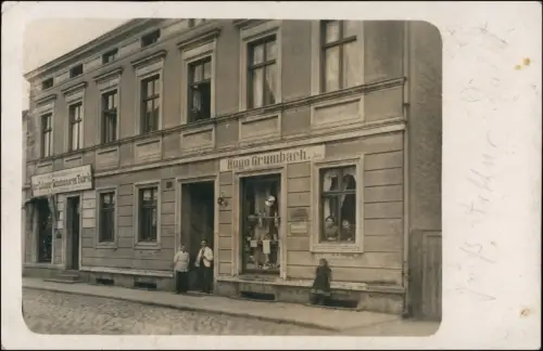 Altdöbern Geschäft Calauer Schuhwaren Hugo Grumbach Lausitz 1910 Privatfoto