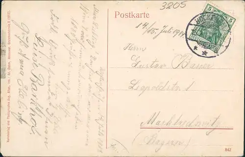 Ansichtskarte Wohlenhausen-Bokenem (Harz) Totale, Gastwirtschaft 1911