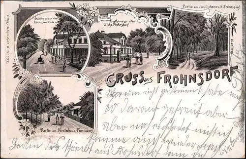 Ansichtskarte Litho AK Frohnsdorf-Treuenbrietzen Straßen, Geschäfte 1898