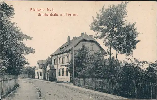 Ansichtskarte Klettwitz Clettwitz Bahnhofstraße 1910