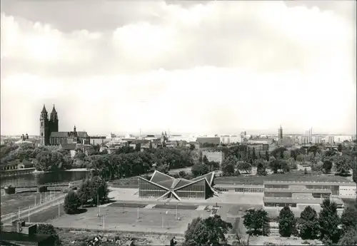Magdeburg Panorama Aussichtsturm auf Kulturpark- und Freizeitzentrum 1970
