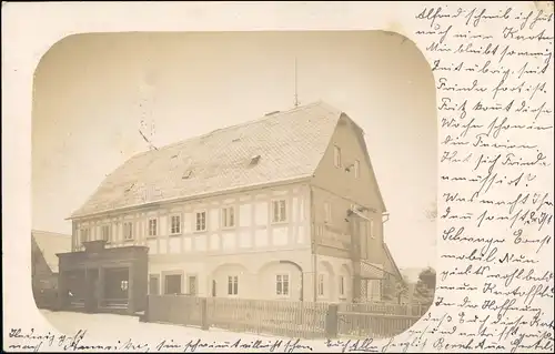 Ebersbach-Neugersdorf Marktstraße Fotogeschäft Hempel - Umgebindehaus 1912