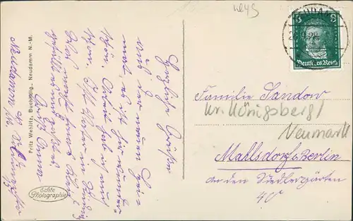 Postcard Neudamm (Neumark) Dębno Rathaus LK Königsberg Neumark 1928
