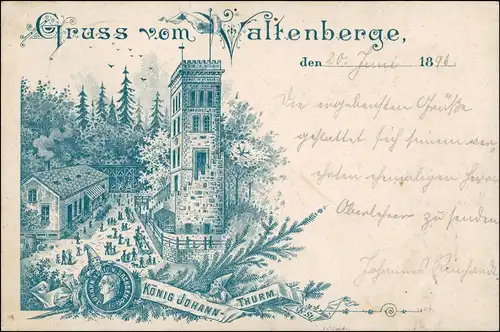 Neukirch (Lausitz) Oberneukirch Wjazońca Vorläufer Valtenberg-Gasthaus 1896