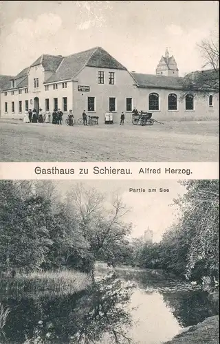 Ansichtskarte Schierau-Raguhn-Jeßnitz 2 Bild: Gasthaus 1918