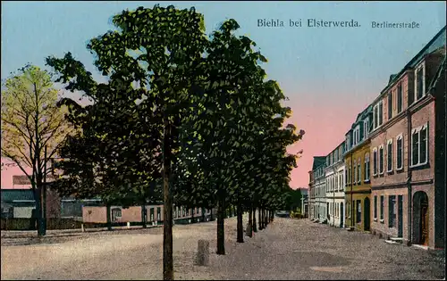 Ansichtskarte Biehla-Elsterwerda Wikow Berlinerstraße 1918