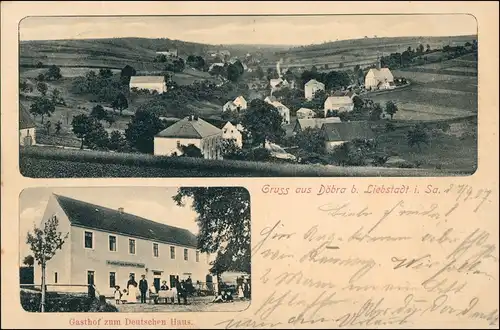 Ansichtskarte Döbra-Liebstadt Stadt, Gasthaus 1907