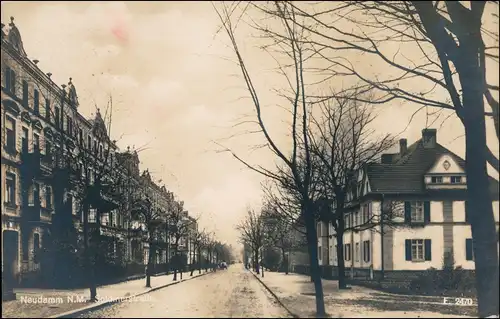 Neudamm (Neumark) Dębno Soldiner Straße Fotokarte LK Königberg Neumark 1927