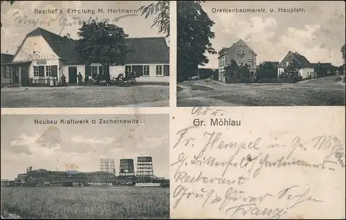 Möhlau-Gräfenhainichen Gasthaus, Neubau Zschornewitz Kraftwerk b Bitterfeld 1911