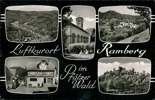 Ansichtskarte Ramberg (Pfalz) Stadtteilansichten 5 Echtfoto-Motive 1965