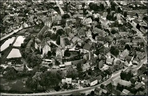 Ansichtskarte Schlitz Luftbild Überflug Zentrum Fliegeraufnahme 1960