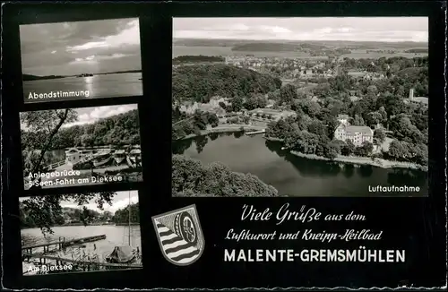 Bad Malente-Gremsmühlen-Malente Mehrbild-AK ua. Luftaufnahme  Dieksee 1963