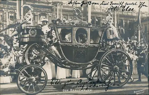 Ansichtskarte Mitte-Berlin Stadtschloss Brautwagen Adel Festschmuck 1905