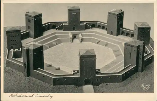 Postcard Tannenberg Stębark National Denkmal Modell 1936
