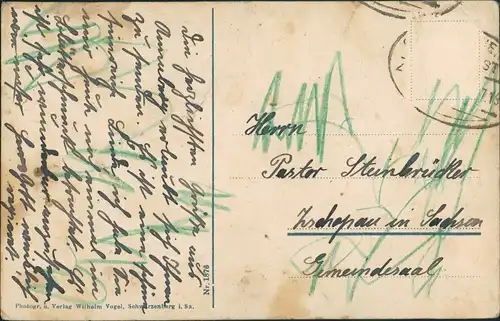 Ansichtskarte Annaberg-Buchholz Partie an der auferstehungslinde 1912