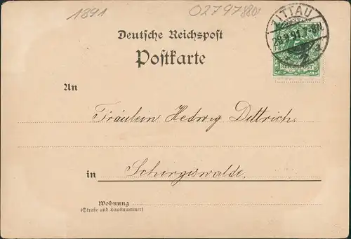 Ansichtskarte Hain-Oybin Vorläufer AK MB Gruss gel. Zittau 1891