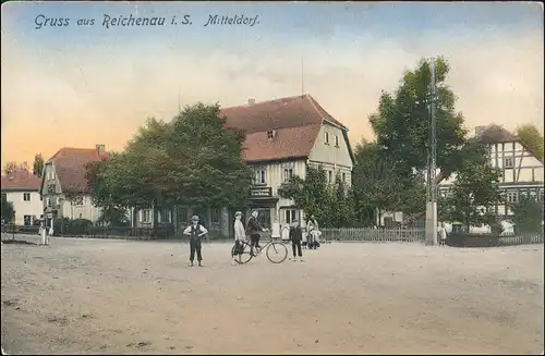 Reichenau in Sachsen Bogatynia Straße Mitteldorf Oberlausitz Zittau 1920