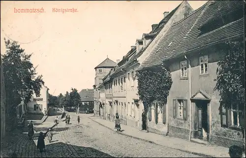 Ansichtskarte Lommatzsch Königstraße 1911