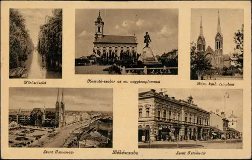 Tschabe Békéscsaba (Békešská Čaba/Bichisciaba) Stadt, Straßen 1938