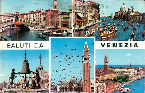 Cartoline Venedig Venezia MB: Kanal, Stadt 1984