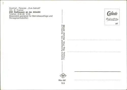 Nußhausen a.d. Altmühl Luftbild Dorf Ansicht vom Flugzeug aus 1975