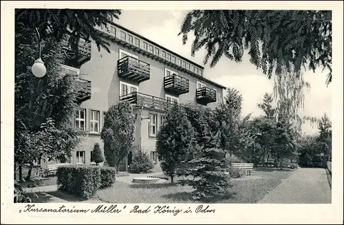 Ansichtskarte Bad König Kur-Sanatorium Müller 1955