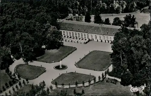 Ansichtskarte Ansbach Hofgarten Café - Restaurant Orangerie Luftbild 1955