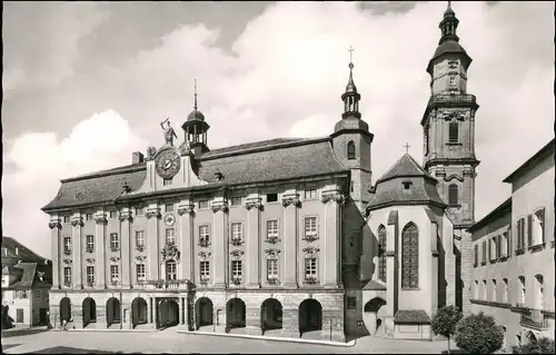 Ansichtskarte Bad Windsheim Rathaus und St. Kilianskirche 1960