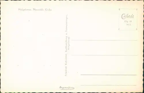 Ansichtskarte Hofgeismar Strassen Partie a.d. Neustädter Kirche 1954