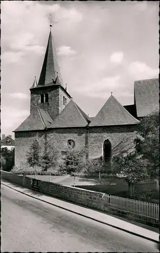 Sachsenhausen (Waldeck) Partie Strasse a.d. Evgl. Kirche 1960/1957