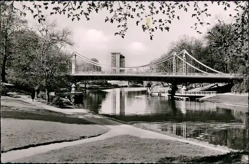 Ansichtskarte Lübeck Partie a.d. Mühlenbrücke Brücke Bridge 1962