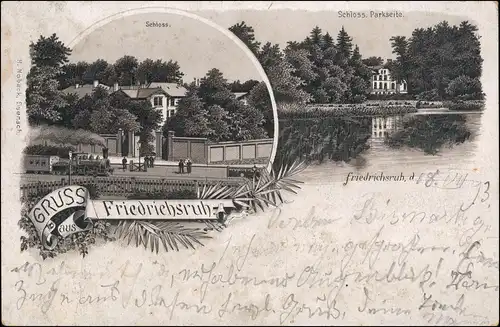 Ansichtskarte Litho AK Friedrichsruh Schloss, Eisenbahn 1907