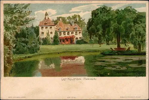 Ansichtskarte Panker (bei Lütjenburg) Herrenhaus - Künstlerkarte 1903