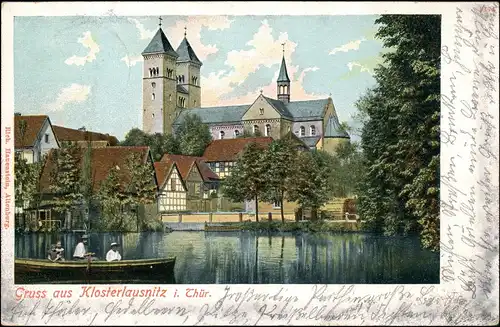 Ansichtskarte Bad Klosterlausnitz Stadt - Ruderer 1904