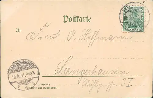 Ansichtskarte Litho AK Kelbra (Kyffhäuser) Barbarossa-Denkmal MB 1901